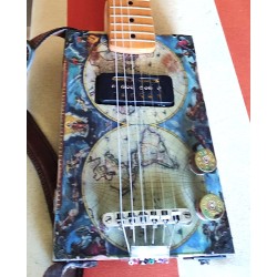 Guitarra Cigar Box de mapas